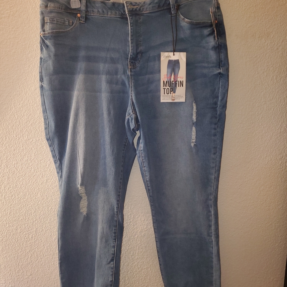 Royalty 16W Hide Your Muffin Top high Rise skinny jeans NWT